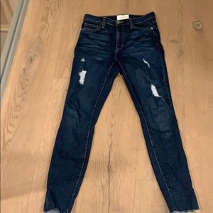 Current Elliott high waisted distressed jeans